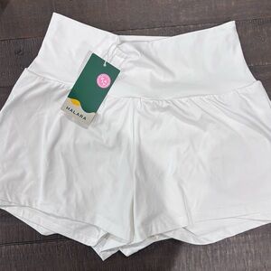 HALARA Women's Athletic White Shorts